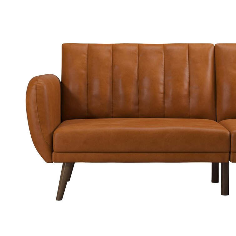 Brittany 81.5'' Vegan Leather Convertible Sofa