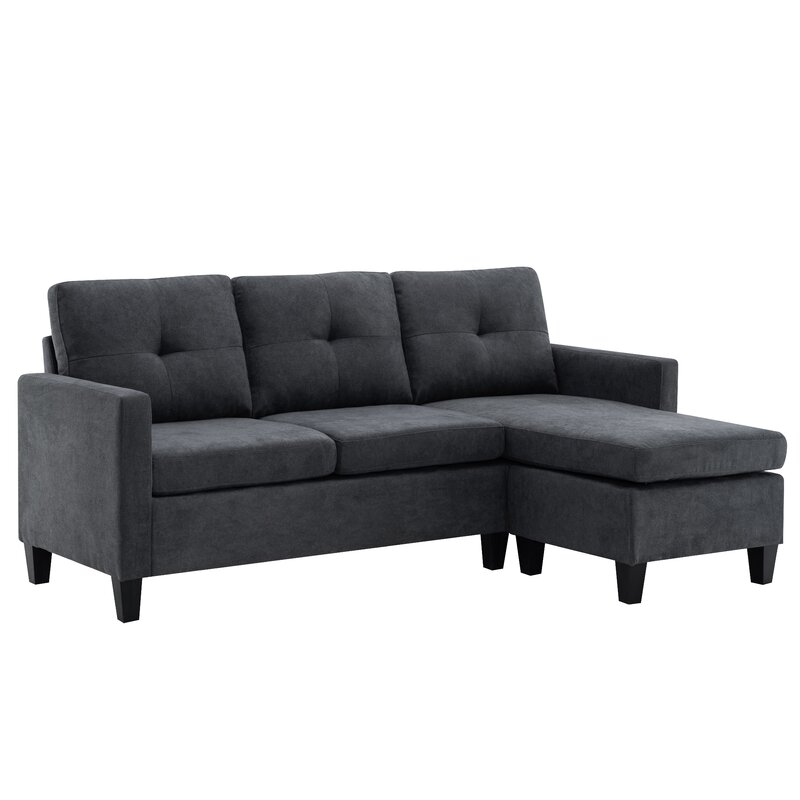 Almendarez 77′′ Wide Reversible Modular Sofa & Chaise With Ottoman