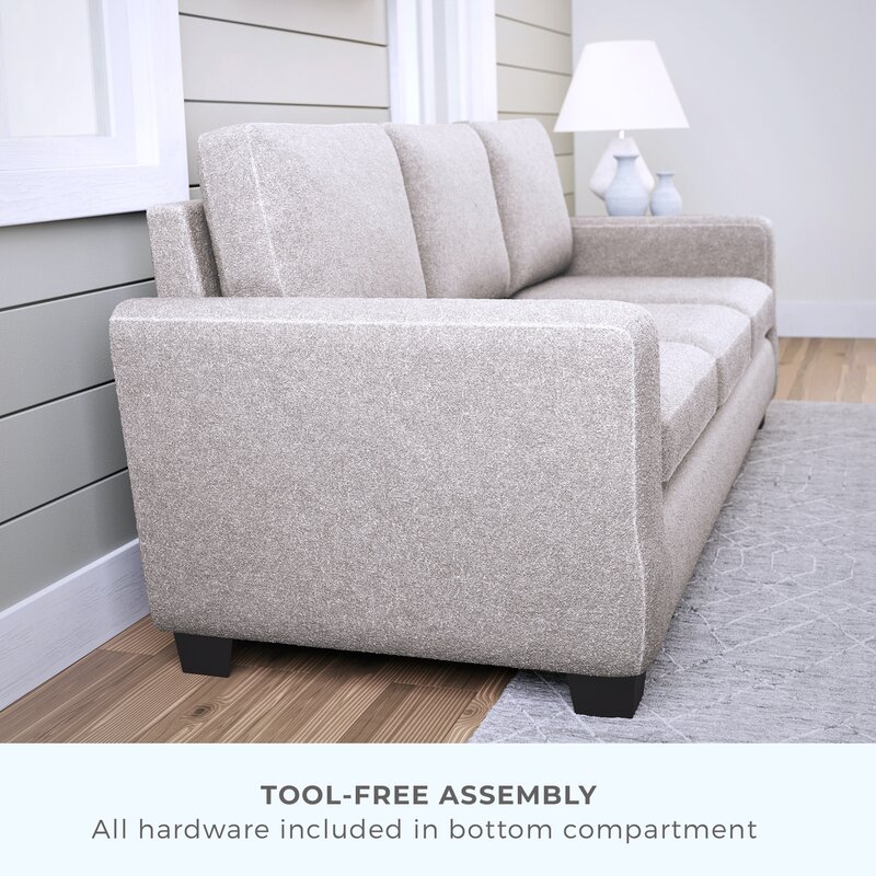 Kane 83” Square Arm Sofa With Reversible Cushions