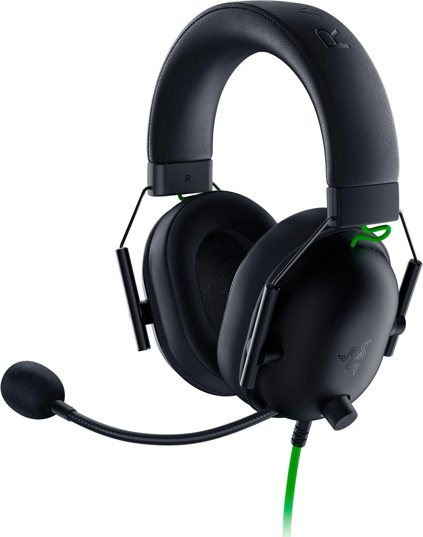 Razer – BlackShark V2 X – Kablet Esports Gaming Headset med 7.1 Surround Sound (Sort/Grøn)