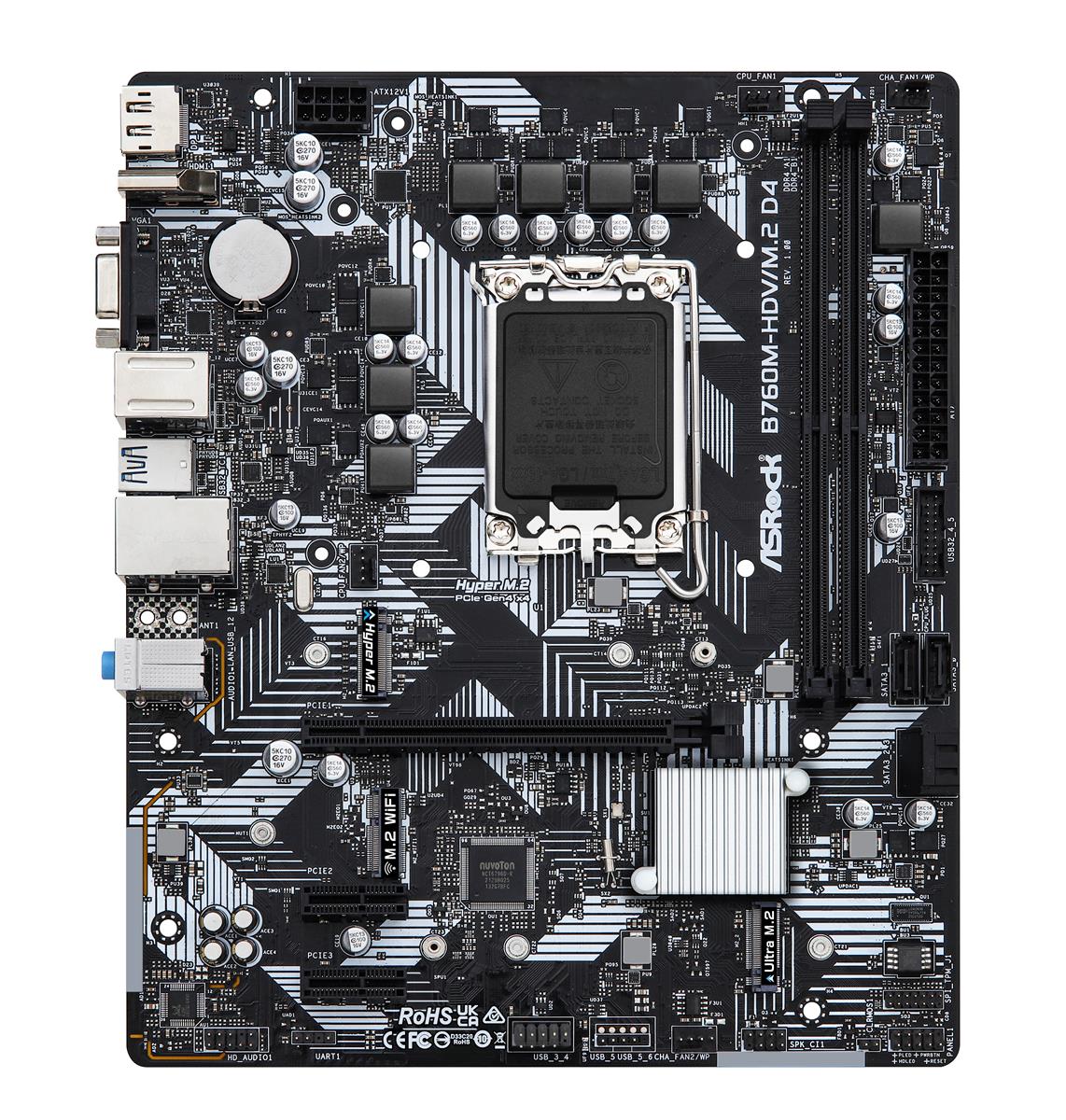 ASRock B760M-HDV/M.2 DDR4 - Bundkort