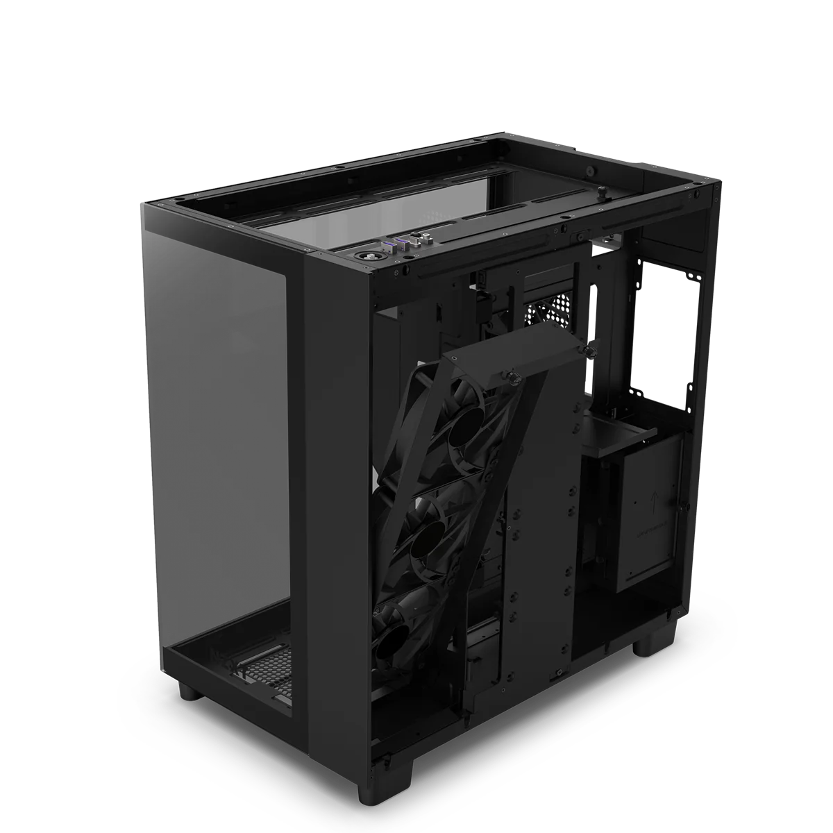 NZXT H9 Flow Schwarzes Zweikammer-Mid-Tower-Gehäuse