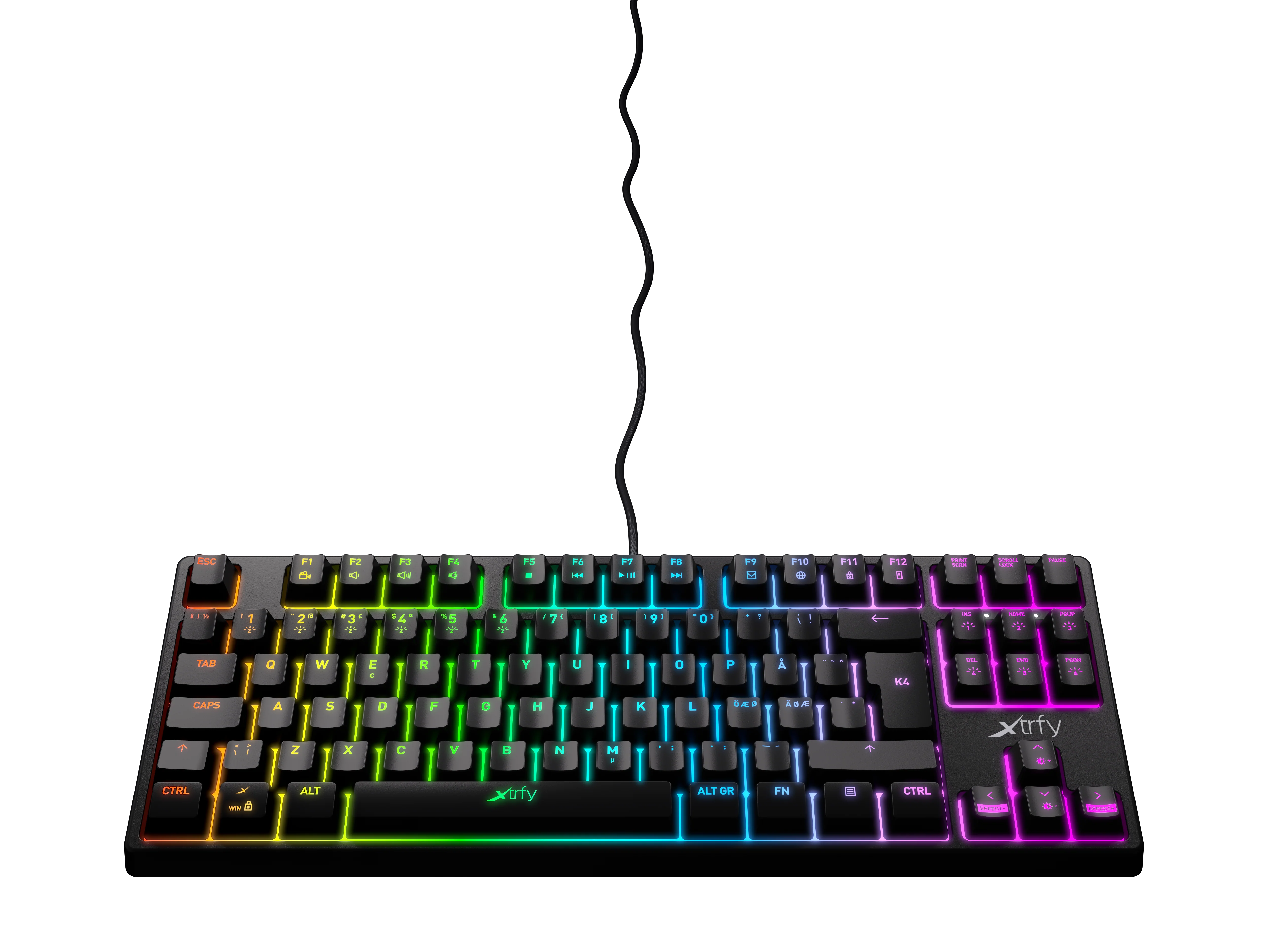 Xtrfy K4 RGB TKL SCHWARZ Mechanische Gaming-Tastatur RGB