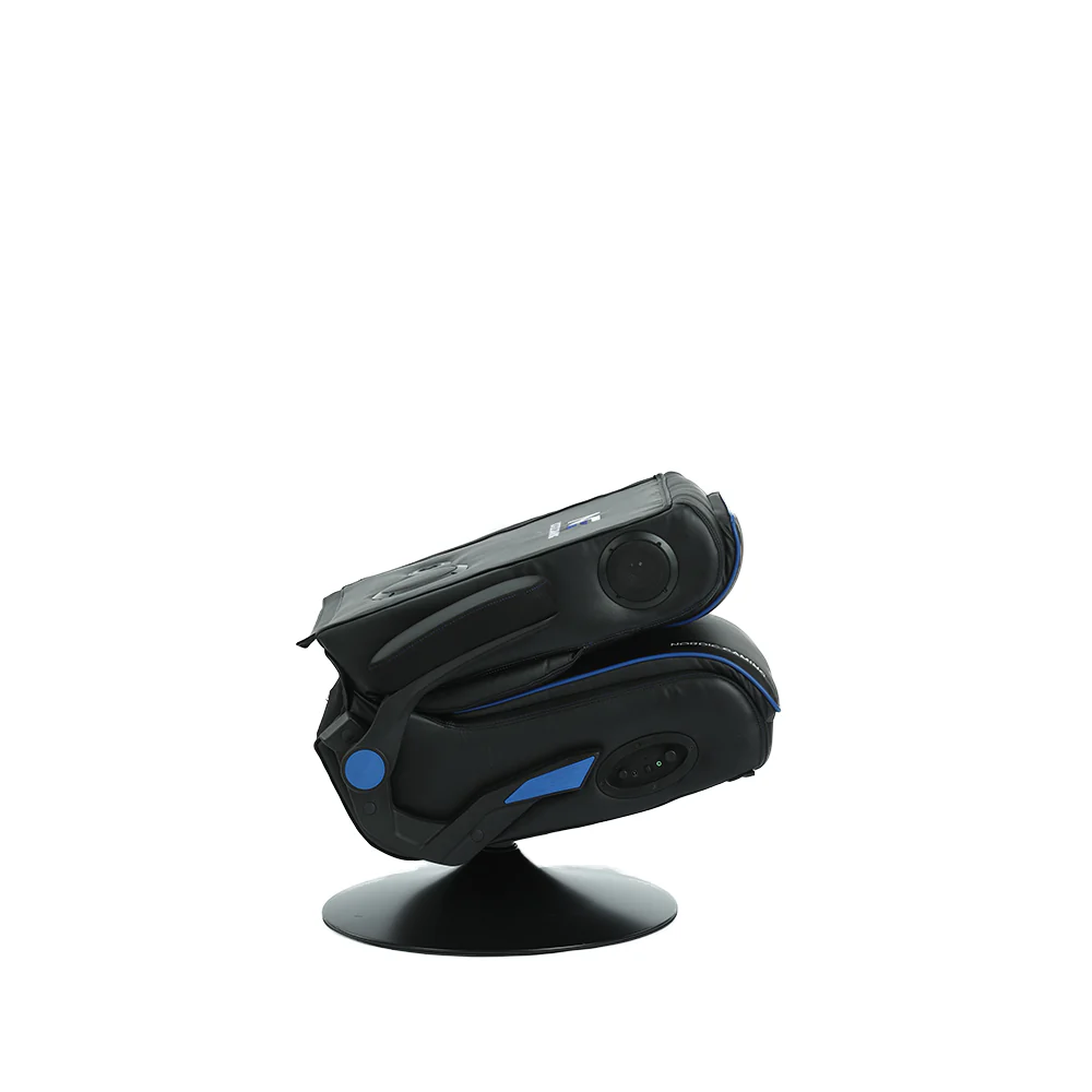 Nordic Gaming Cinema Chair Blau Schwarz Gamer Stuhl – PU-Leder – integriertes Musiksystem