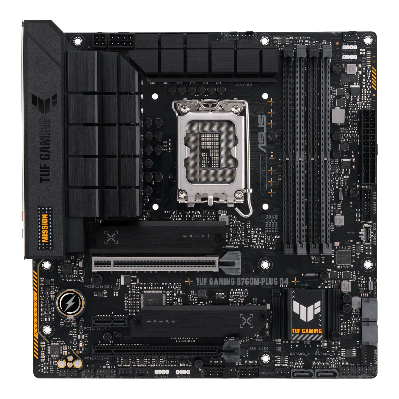 ASUS TUF GAMING B760M-PLUS D4 (mATX. B760. LGA 1700. DDR4)
