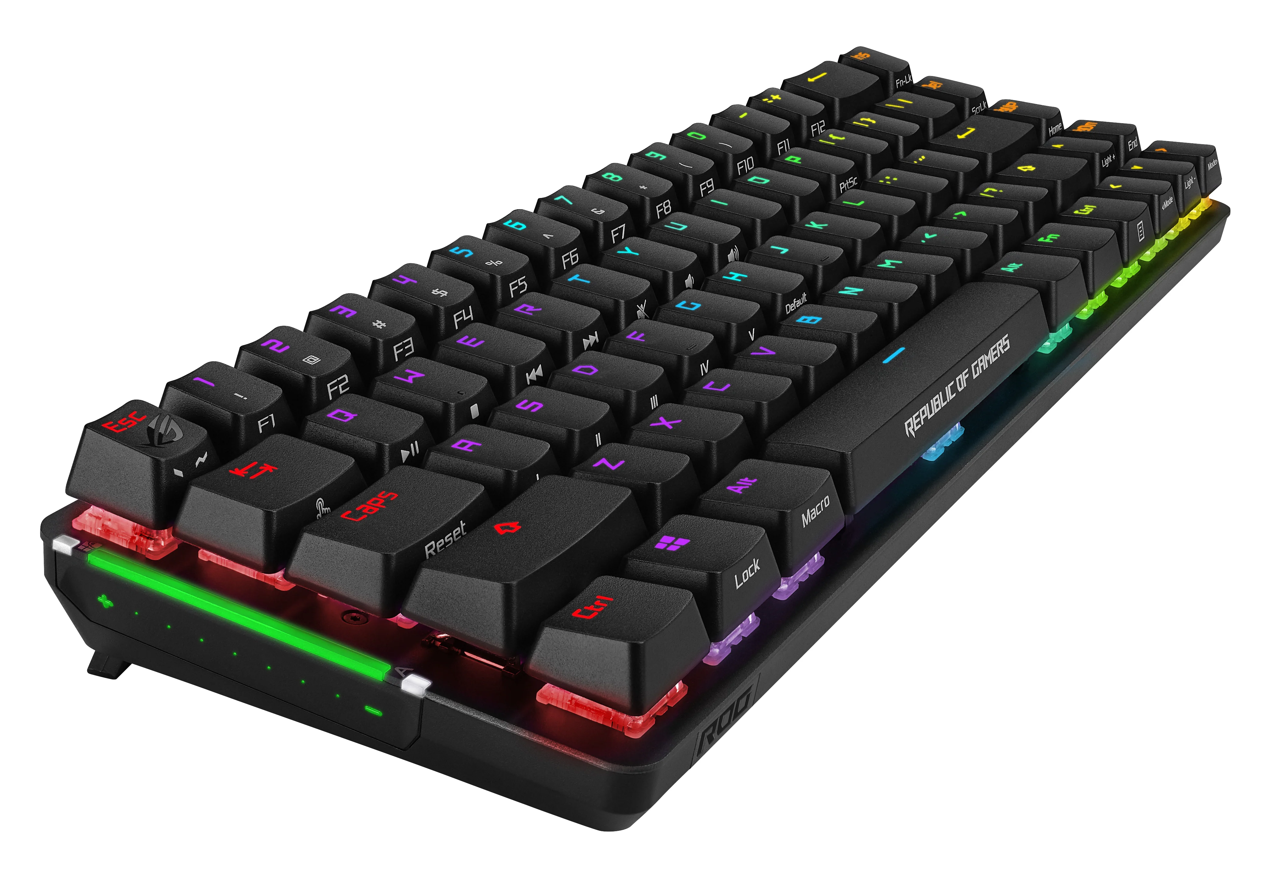 ASUS ROG FALCHION Kabellose mechanische RGB-Gaming-Tastatur mit 65 % Formfaktor (Cherry MX Red)